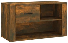 füstös tölgy színű szerelt fa cipősszekrény 80x35x45 cm