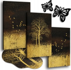 Vászonkép Arany Fa 120x50 cm Hálószoba Konyha Falikép