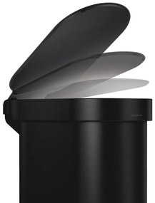 Acél pedálos szemetes 45 l Slim – simplehuman