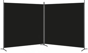 2 paneles fekete szövet térelválasztó 348 x 180 cm