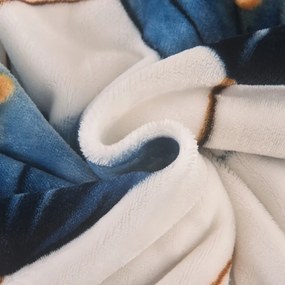 Sötétkék egyszemélyes mikroplüss ágyneműhuzat 140x200 cm Marbella – My House