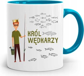 Kék Horgász Bögre Horgász Király Horgászoknak fényképes nyomtatással