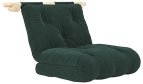 Sötétzöld kordbársony fotel Hooked – Karup Design