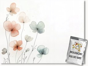 Fotótapéta Flizelina Grafika Line Art Pasztell Virágok 416x290 ragasztó