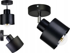 Fali Lámpa állítható loft Bögre fekete