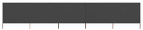 Antracitszürke szövet 5-paneles szélfogó 600 x 80 cm