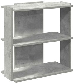 3 szintes betonszürke szerelt fa könyvespolc 60x30x60 cm