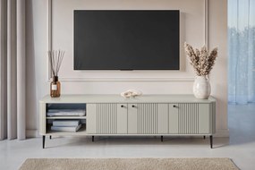 TV-szekrény Vesper 3D 187 cm - kasmír / fekete Lábak