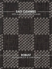 Fekete-krémszínű kültéri-beltéri szőnyeg 120x170 cm Haringey Dorothy – Ted Baker