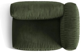 Zöld bársony kanapé modul (jobb oldali) Martina – Micadoni