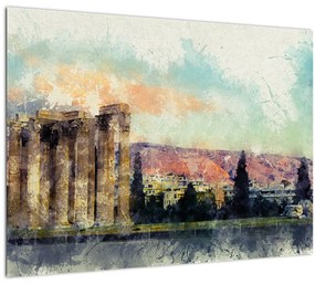 Kép - akropolisz, Athens, Görögország (70x50 cm)