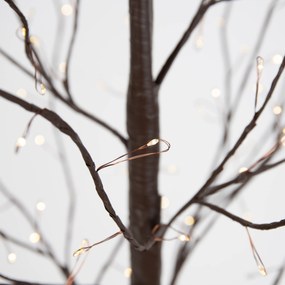 Karácsonyi állólámpa barna fa 120 cm LED-del, időzítővel IP44 - Ki