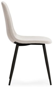 Krémszínű kárpitozott étkezőszék szett 4 db-os Minka – Marckeric