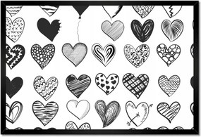 Poszterek keretben 60x40 Szívecskék Szív