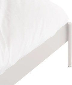 Fehér acél franciaágy ágytámla nélkül ágyráccsal 180x200 cm Eton Basic – noo.ma