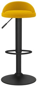 vidaXL 2 db sárga bársony bárszék