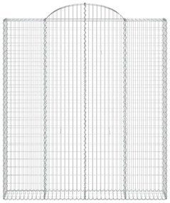 3 db íves horganyzott vas gabion kosár 200x30x220/240 cm