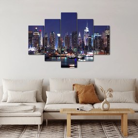 Kép - New York-i felhőkarcolók megvilágítva (150x105 cm)