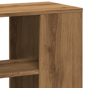 kézműves tölgy színű szerelt fa kisszekrény 60 x 30 x 50 cm