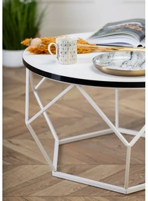 Kávésasztal DIAMOND 40x70 cm fekete/fehér