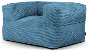 Kék kordbársony babzsákfotel MooG – SLOWDOWN