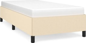 vidaXL krémszínű szövet ágykeret matrac nélkül 100x200 cm