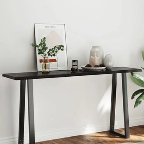 sötétbarna kezelt tömör asztallap 160x40x(2-4) cm