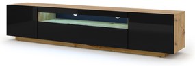 TV asztal/szekrény Aurora 200 (artisan tölgy + fekete). 1057701