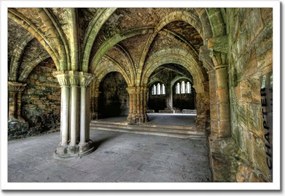 Poszterek keretben 60x40 A kastély belseje Oszlopok és építészeti boltívek