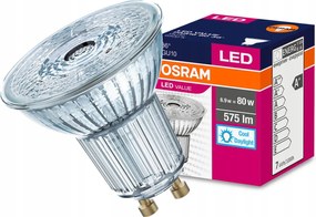 Led Halogén GU10 izzó, 6,9W (80W-nak megfelelő), 6500K, 36° Osram