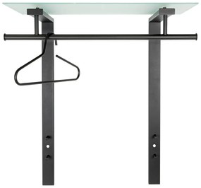 Fekete fém fali fogas polccal Dutch – Spinder Design