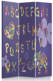Gario Paraván Ábécé gyerekeknek Méret: 110 x 170 cm, Kivitelezés: Klasszikus paraván