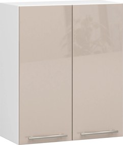 Akasztós Konyhaszekrény Olivia W60 H720 Fehér-cappuccino Fényes Akd