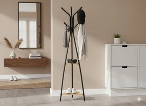 Tares álló fogas 180 cm polcokkal