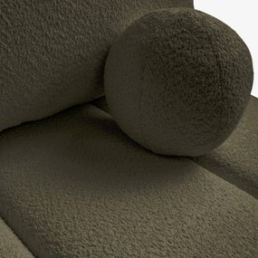 SARIA ágyazható kanapé olívazöld bouclé kárpittal
