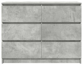 betonszürke szerelt fa tálalószekrény 100x35x76 cm
