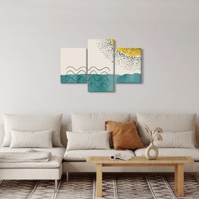 Kép - Absztrakt festmény a strandról N⁰1 (90x60 cm)