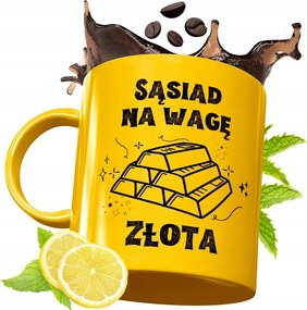 Prémium Arany Bögre Szomszédnak Ajándék Nyomtatott Fotóval