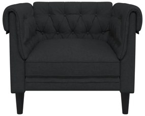 vidaXL fekete szövet Chesterfield kanapé