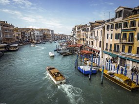 Poszter 40x30cm A híres Grand Canal a Rialto hídról, Assaf Frank