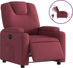 vidaXL bordó szövet elektromos dönthető fotel