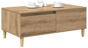 vidaXL Dohányzóasztal fiókkal Artisan tölgy 90 x 50 x 35 cm Faanyag