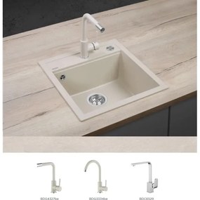 Concept DG00C50BE - Konyhai mosogató CUBIS 49x51 cm gránit/bézs