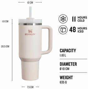STANLEY Quencher H2.O FlowState Tumbler 1180 ml ose Quartz 2.0