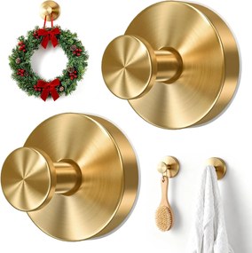 Tapadókorongos akasztók 2db Arany – Erős akasztók fúrás nélkül