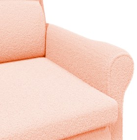 Ergonomikus Karosszék Rózsaszín Szövet, Fa Közepes Ergonomikus