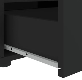 VISNES fekete szerelt fa TV-szekrény 100x40x38 cm