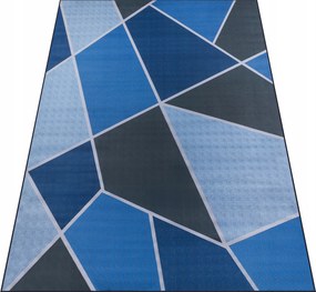 Szőnyeg 160X220 Nappaliba Kék Csúszásgátló Geometrikus Bcf
