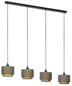 Eglo 390121 - Csillár zsinóron MARCHENA 4xE27/40W/230V barna