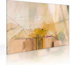 Kép - absztrakció, olajfestmény (üvegen) (70x50 cm)